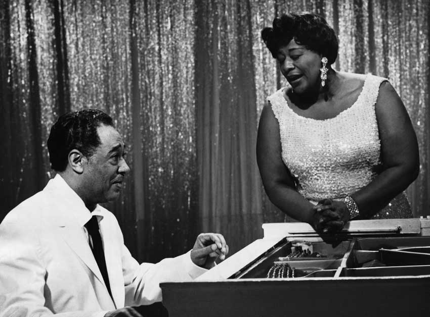 Photographie d'Ella Fitzgerald et Duke Ellington